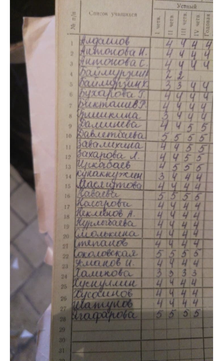 классный журнал