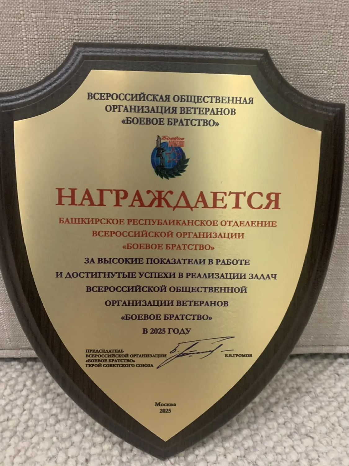 БРО ВООВ «Боевое братство» предоставлено «Башинформу»