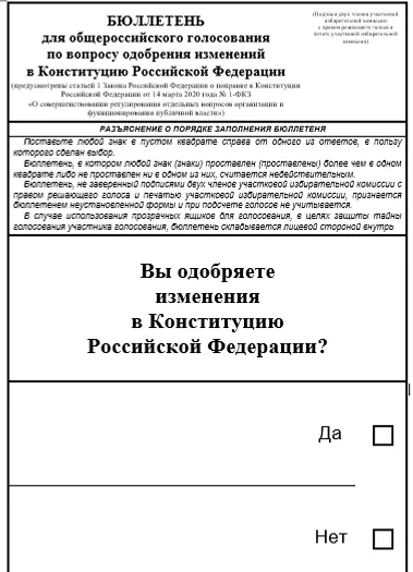 Так выглядит бюллетень
