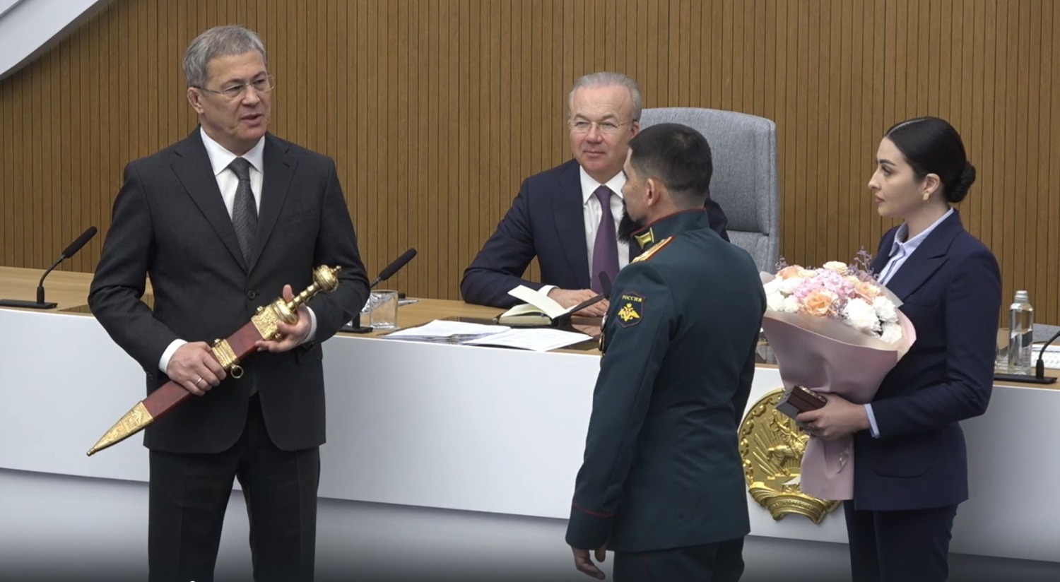 стоп-кадр видео ВКС пресс-служба Главы РБ