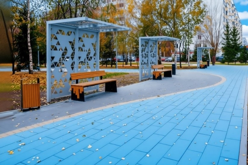 Ксения Склюева предоставлено ООО «ТД «ПОРЕВИТ» Сквер имени Сергея Михалева в Уфе