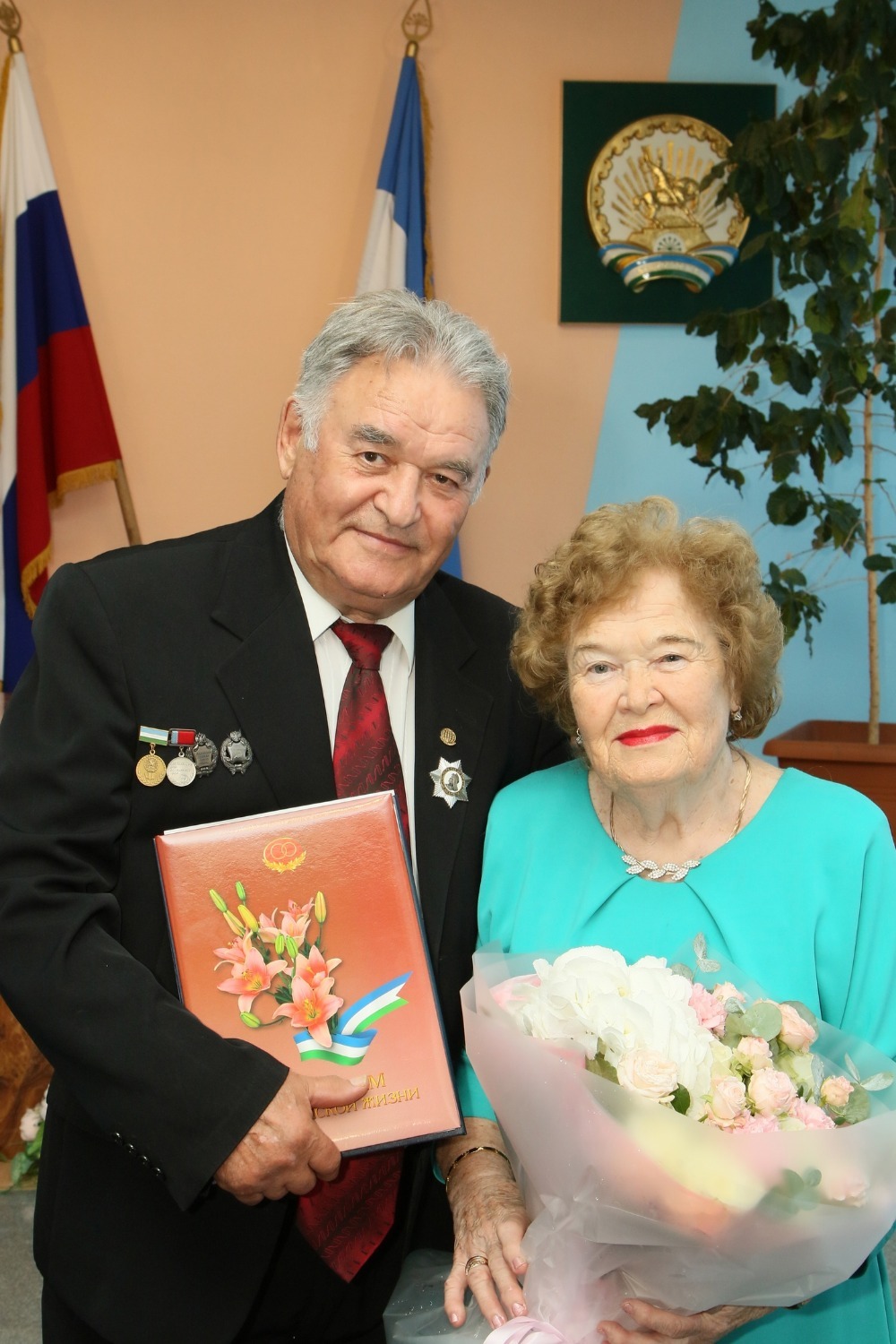 Саубан Хунафин с супругой Диной Халимовной