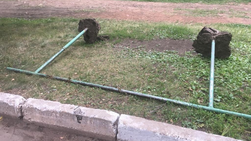 Личный архив Алены Леонтьевой Именно эта сушилка для белья упала на голову девятилетней Полины