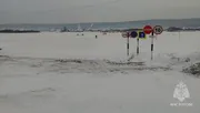 Ледовая переправа в Караидельском районе