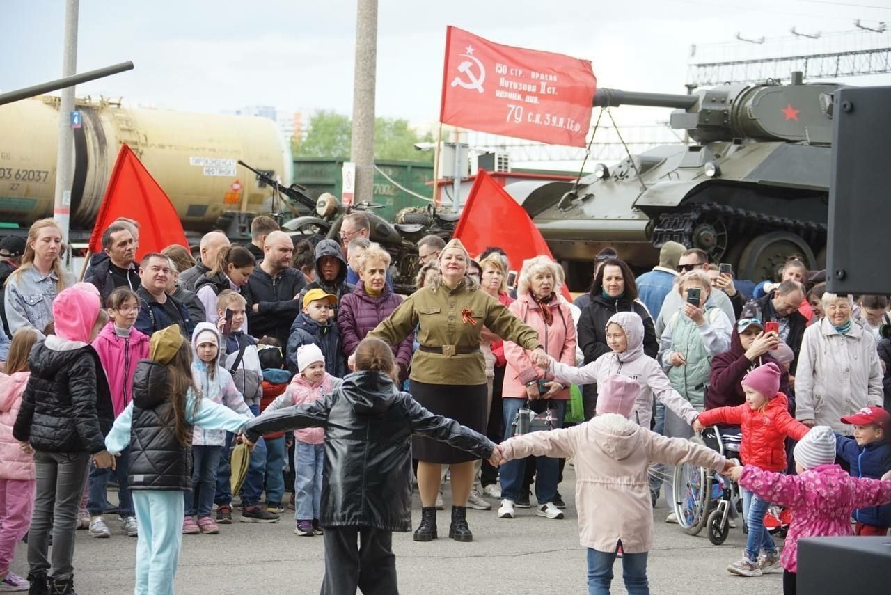 Куйбышевское отделение РЖД Поезд Победы в Уфе, 2024 год