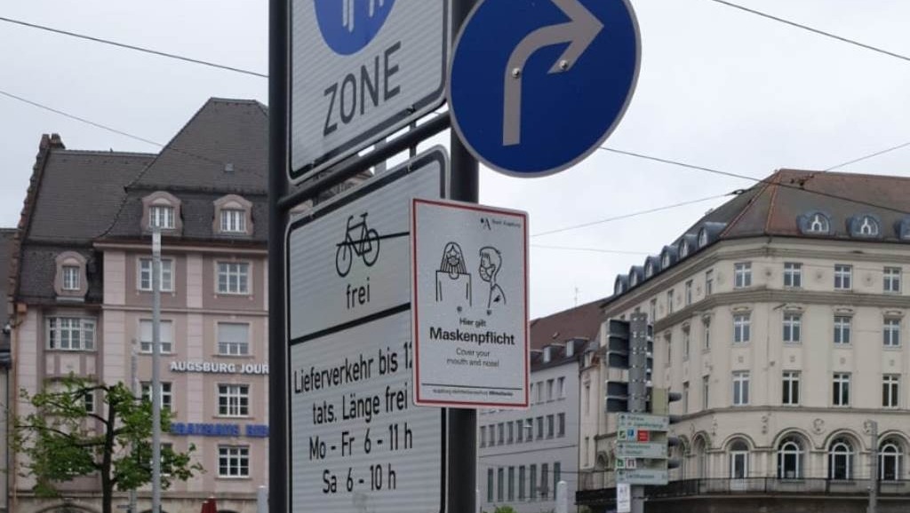 Таблица об обязательном ношении масок на улице