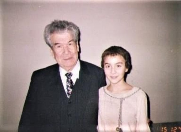 Кристина с аксакалом литературы Мустаем Каримом